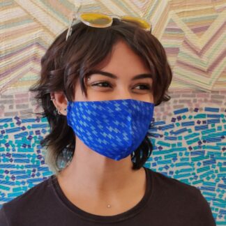 Stay Safe Blue Woven Mask